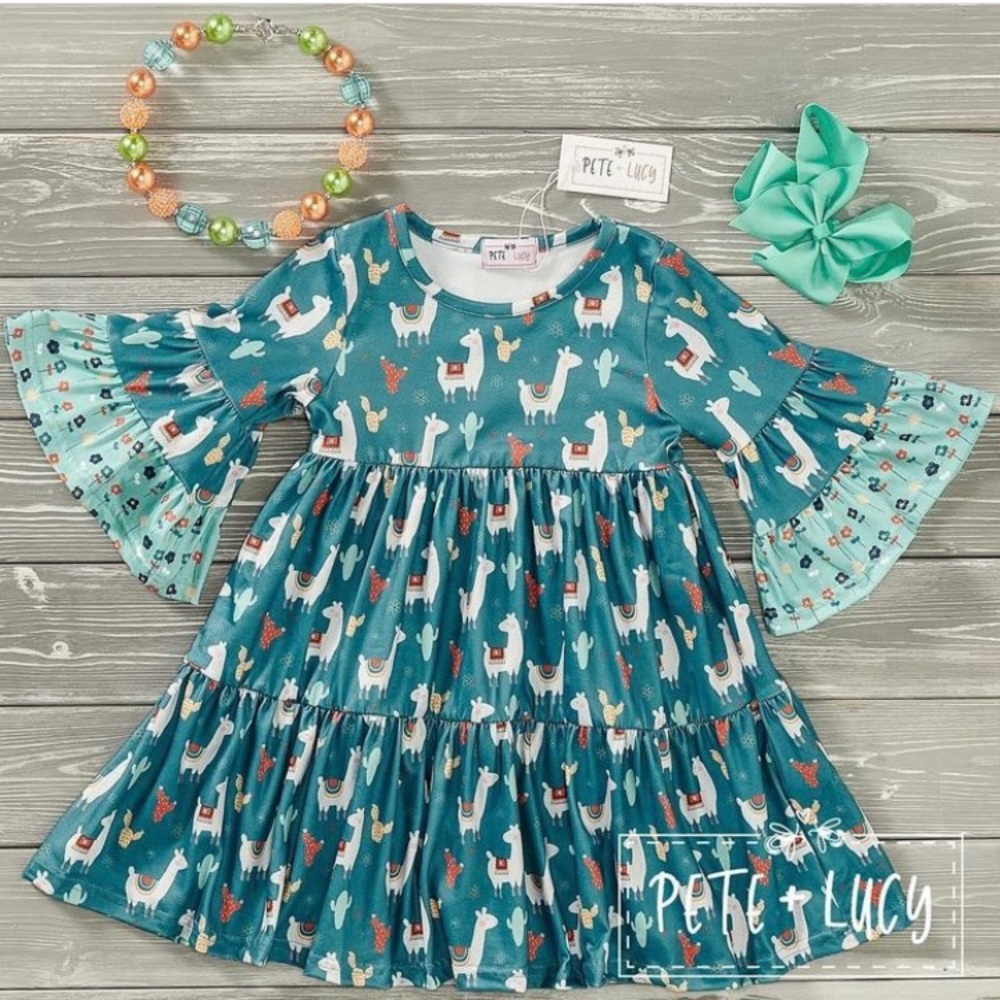 NWT Pete+Lucy Dress Floral Llama